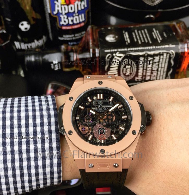 Best Quality Hublot Big Bang Skeleton Copy Watch Rose Gold Case